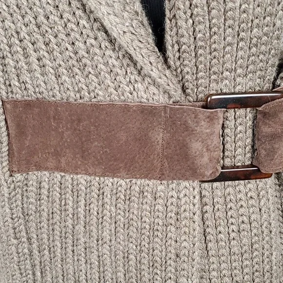 Soft Surroundings Women Cardigan Sweater M Brown Wool Blend Quiet Luxury Elegant - Picture 6 of 11